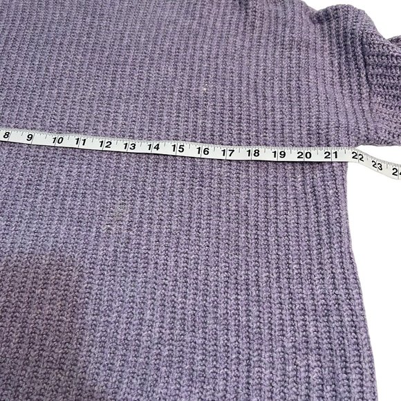 Rachel Zoe Women's Sweater Purple Knit Size Large Pullover Half Turtle - Picture 6 of 8